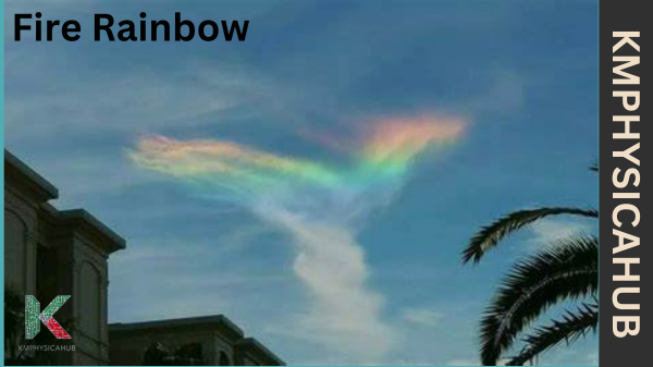 A fire rainbow in the sky