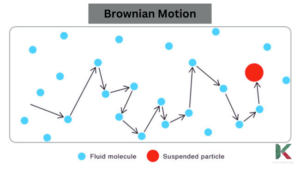 Illustration of Brownian Motion of Particles