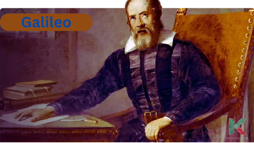 Galileo sitting on a chair