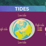 Illustration of how tides are produced