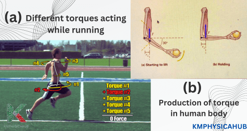 Torque produced in human body during running 